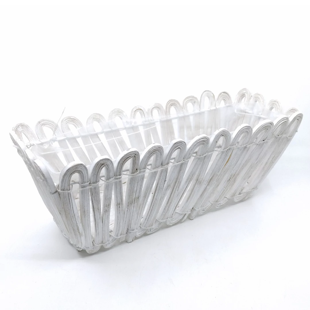 Tégla alakú kosár vastag szálakkal 35 cm