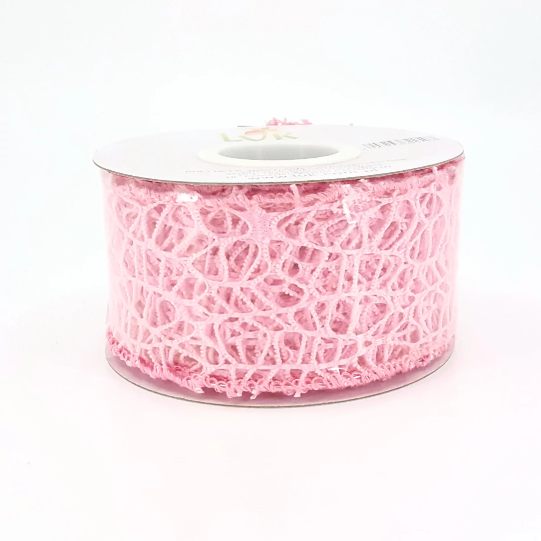 Hálós szalag 5 cm x 10 m hot pink