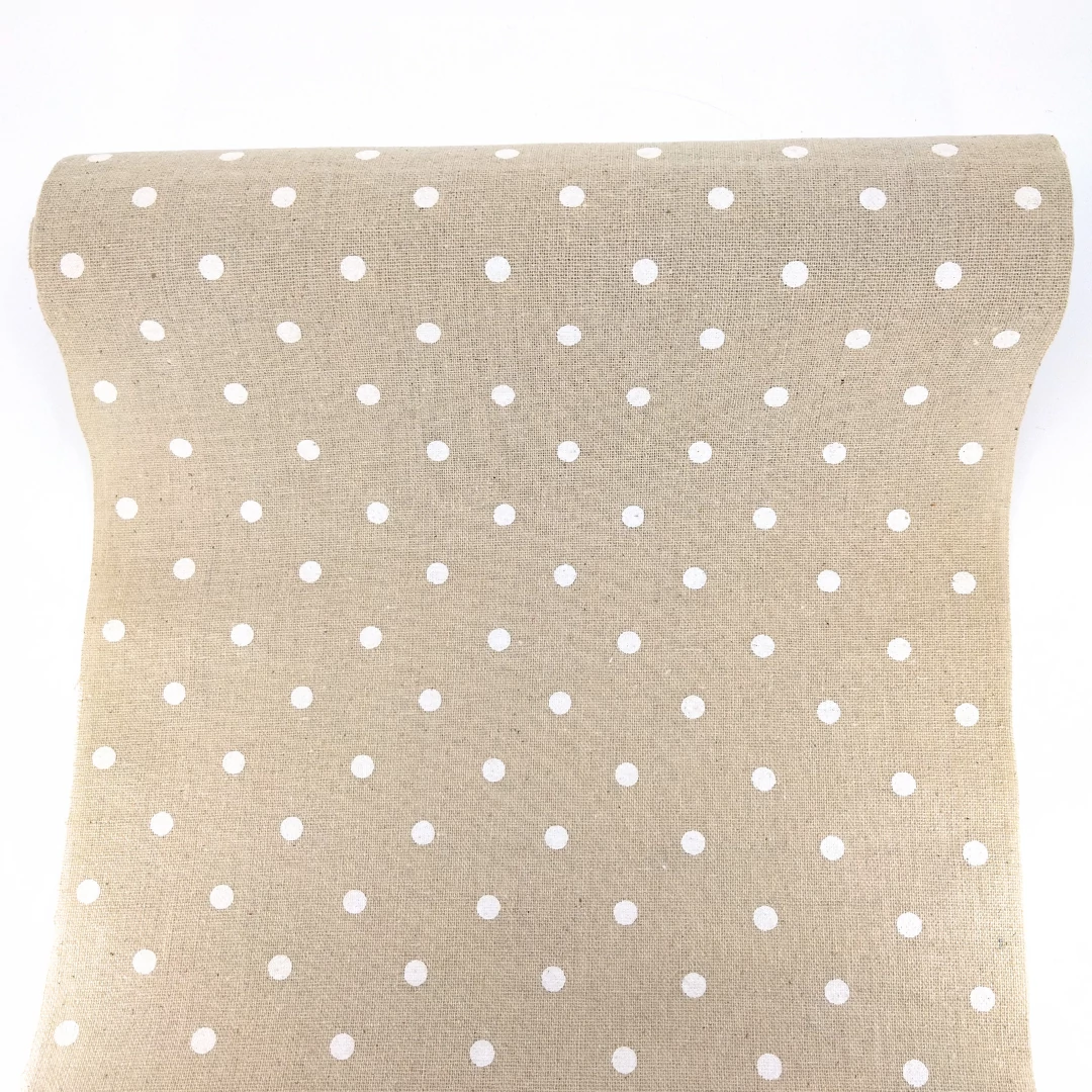 Pöttyös juta anyag 28 cm 5 m