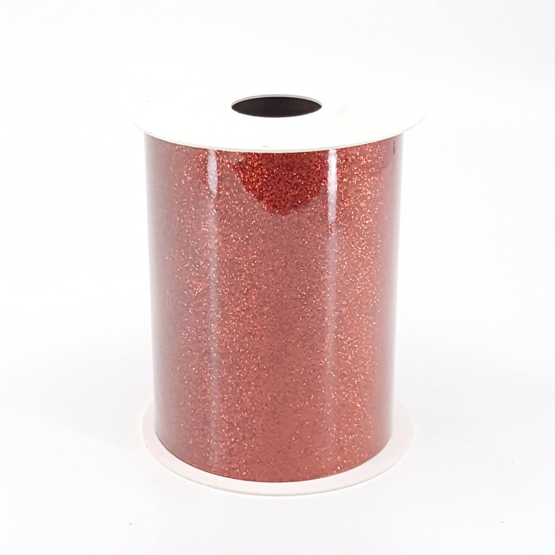 Glitteres szalag 10 cm 10 m piros