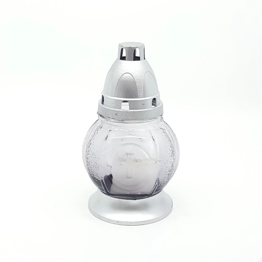 Mécses gömb 16 cm L-M50T, ezüst