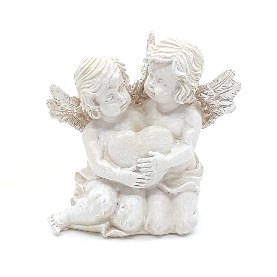Angyalpár szívvel 11,5 cm