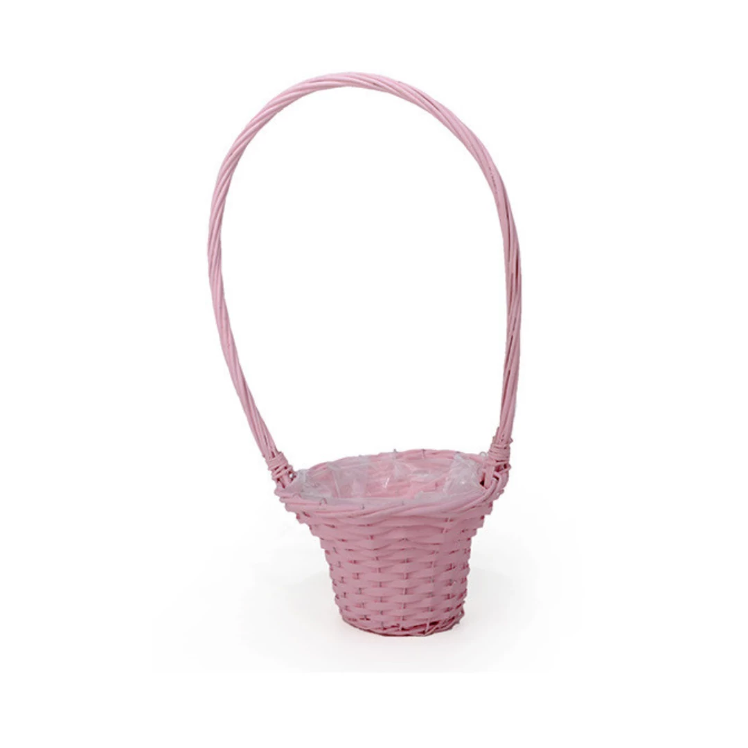Füles kosár rózsaszín 60 cm