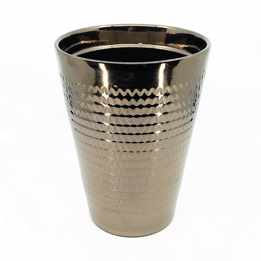 Malmő magas kaspó bronz 22,5 cm