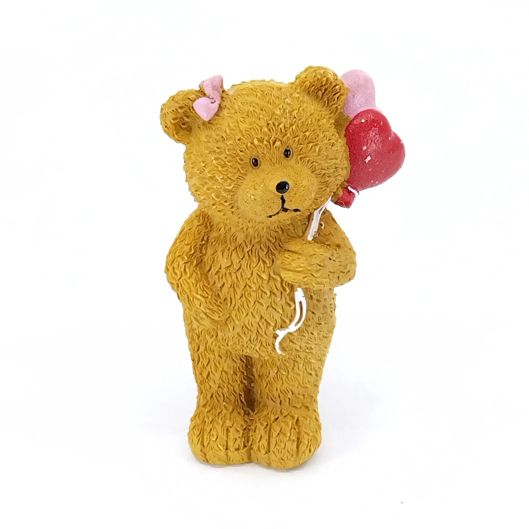 Maci szíves lufival 12 cm