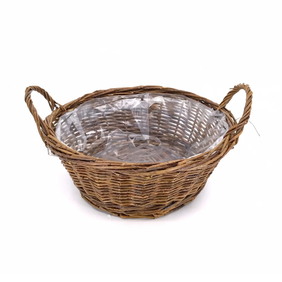Kosár kerek vessző füles 24 cm