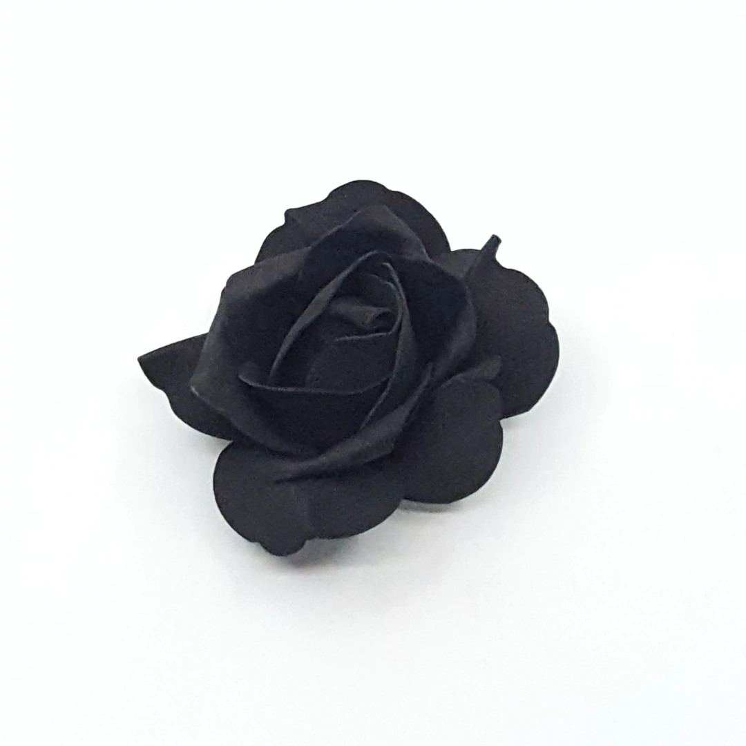 Polyfoam rózsafej 10 cm 12db/csomag, fekete