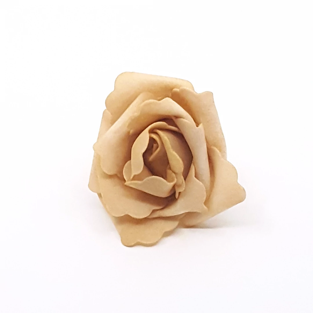 Polyfoam rózsafej 7 cm 12 db/csomag, barna