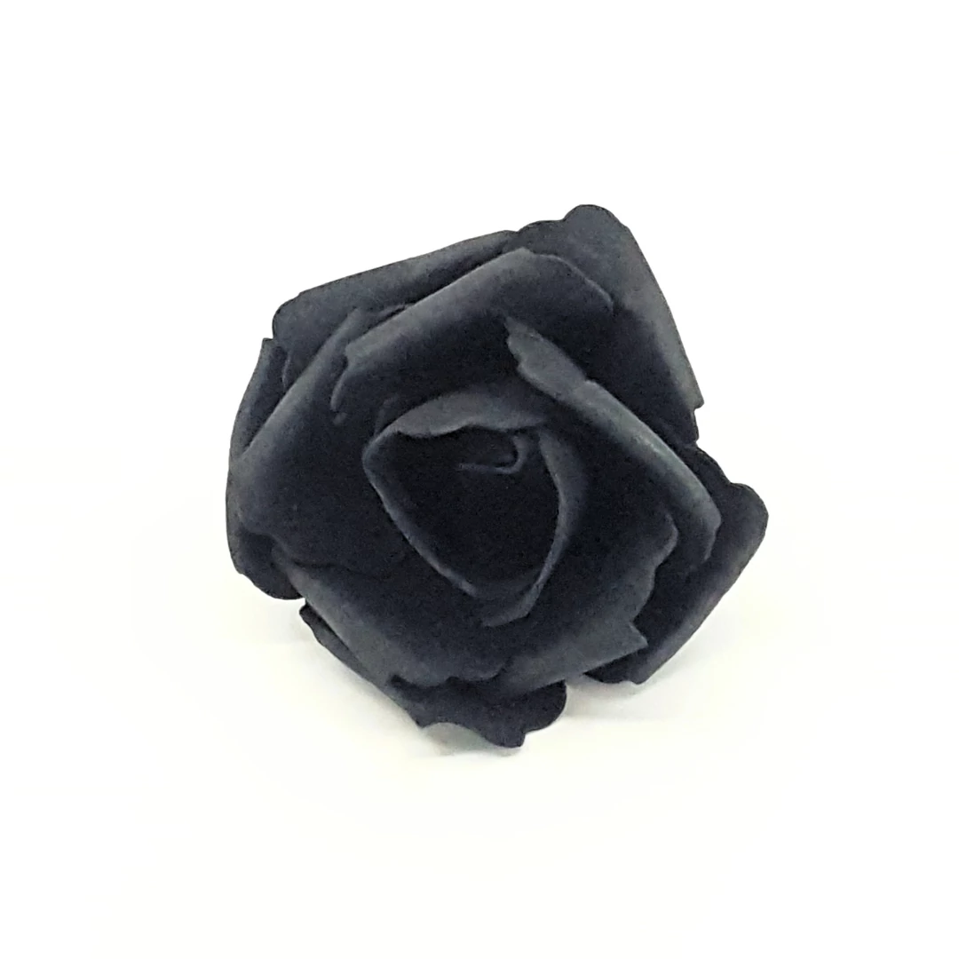 Polyfoam rózsafej 7 cm 12 db/csomag, fekete