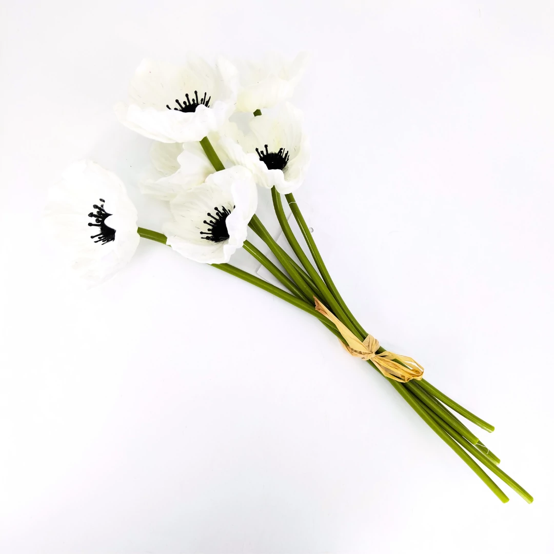 Anemone selyem x6 QSQ156268, fehér