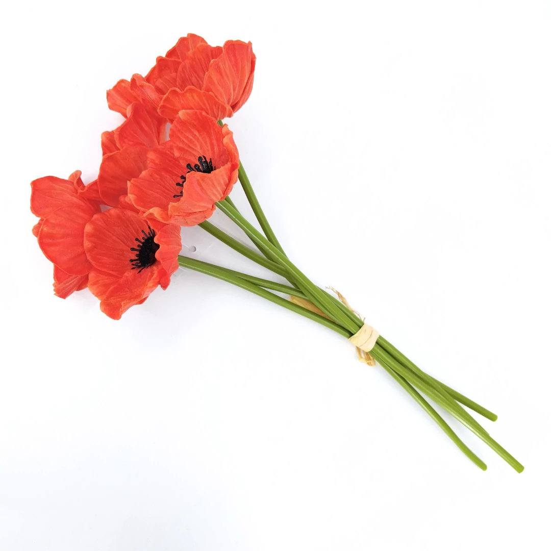 Anemone selyem x6 QSQ156268, narancs