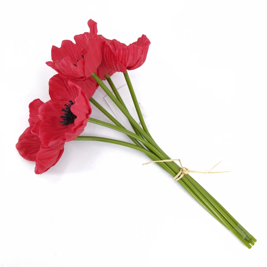 Anemone selyem x6 QSQ156268, piros