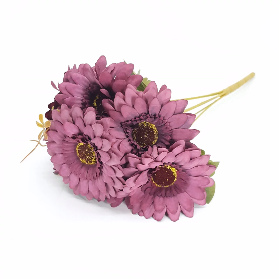 Gerbera x7 csokor 42 cm, lila