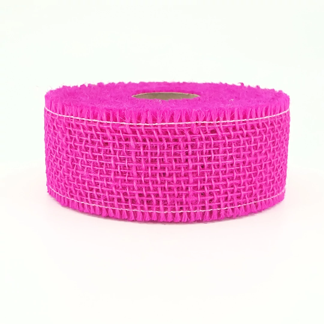 Juta szalag 5 cm x 10 m, magenta