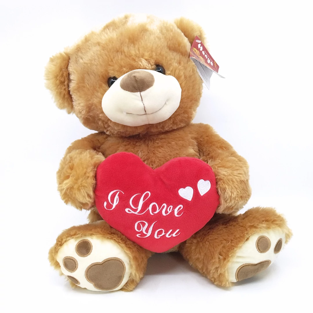 Plüss figura szívvel 35 cm