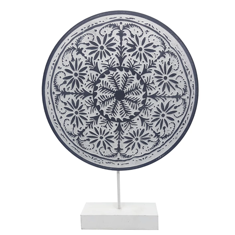 Mandala fehér figura 25x5,5x35 cm