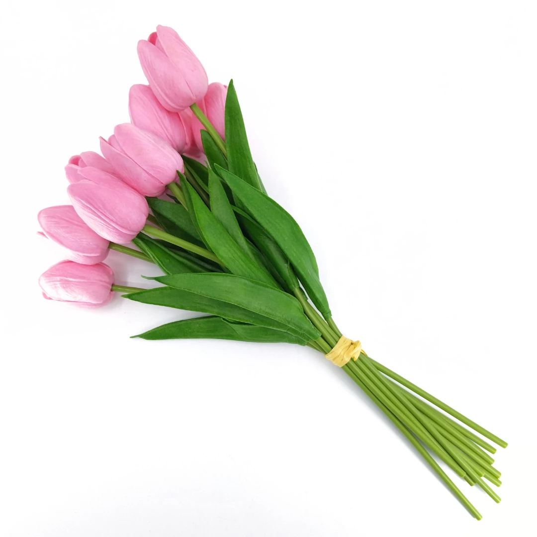 Tulipán gumi 10 szál / csokor, rózsaszín