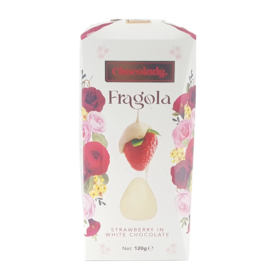 Chocolady Fragola fehércsokis 120 gr