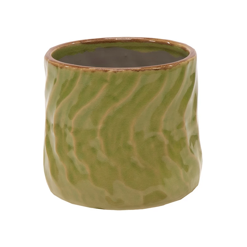 Loren Wave Cauldron kaspó kiwizöld 18 cm
