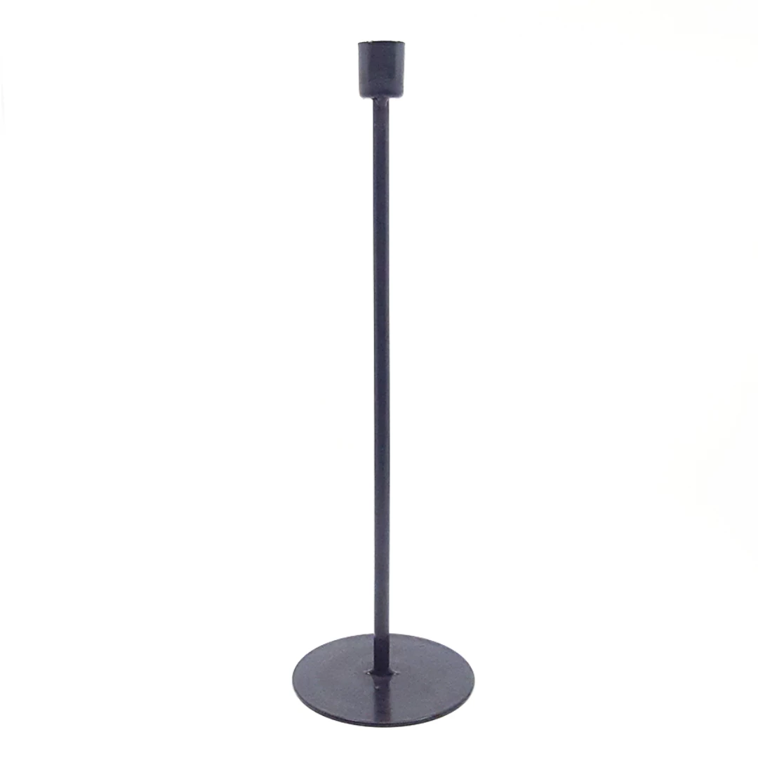 Gyertyatartó 1 szálas fekete 34 cm