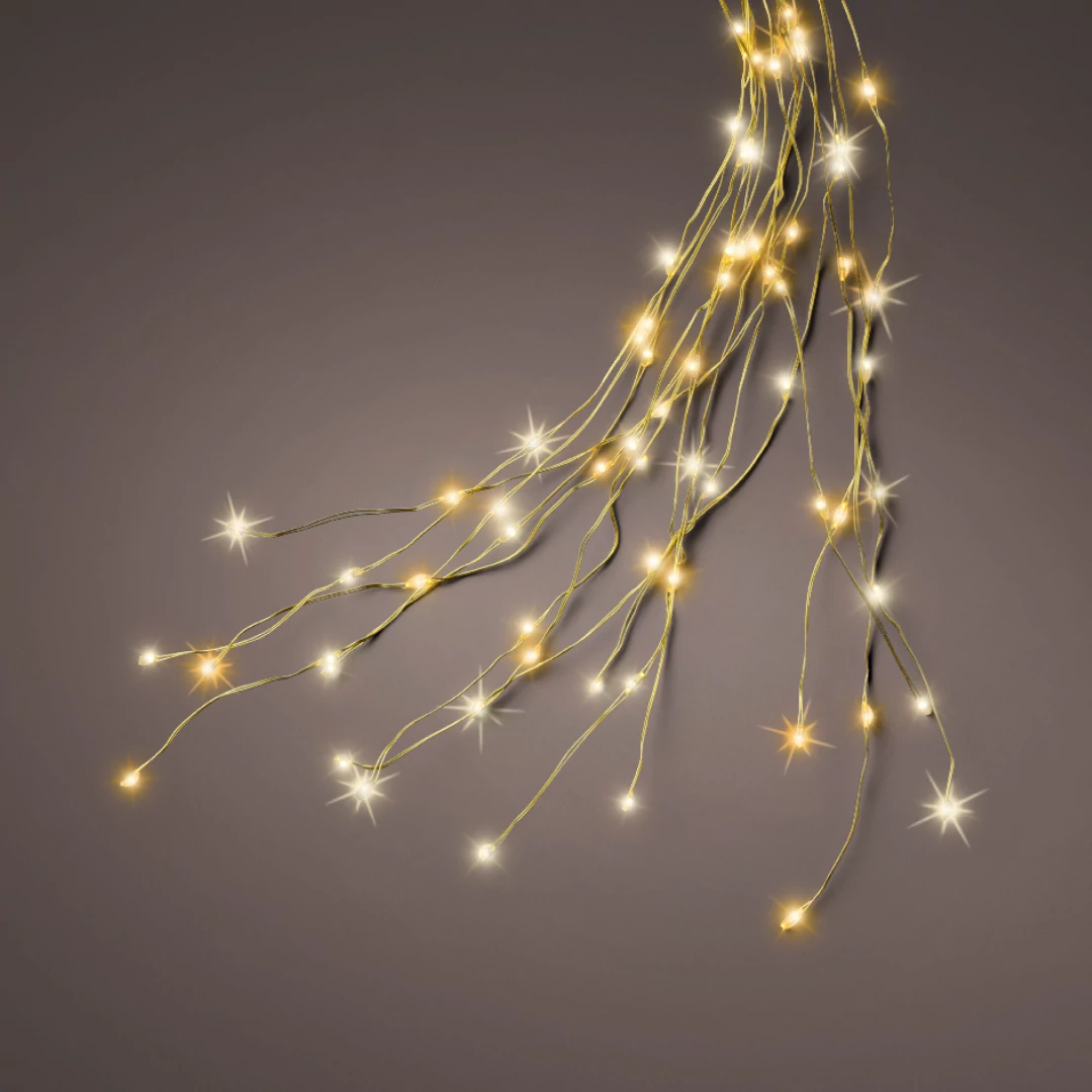 Micro led flashing 180 cm arany/fehér