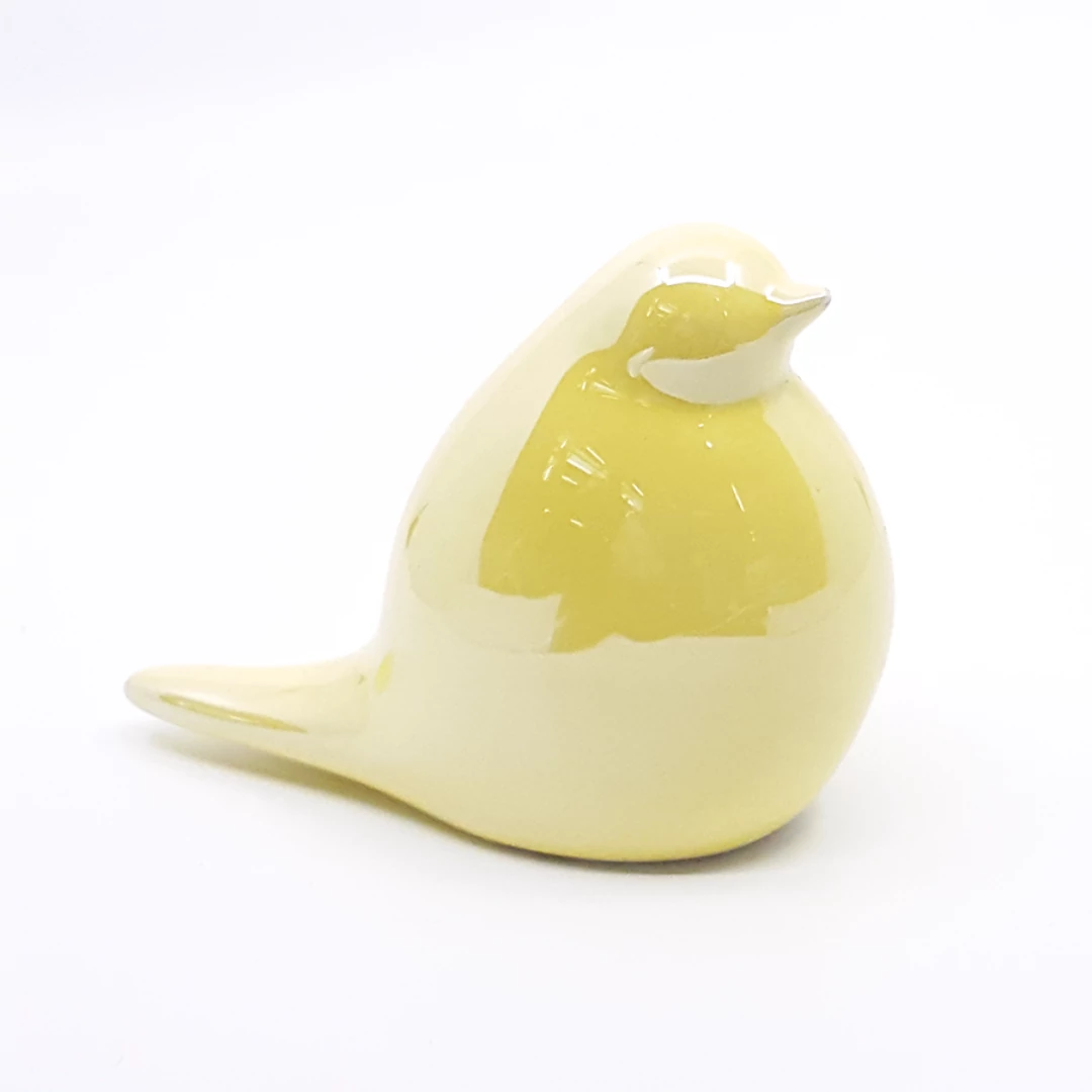 Madár gyöngyház 9 cm, sárga