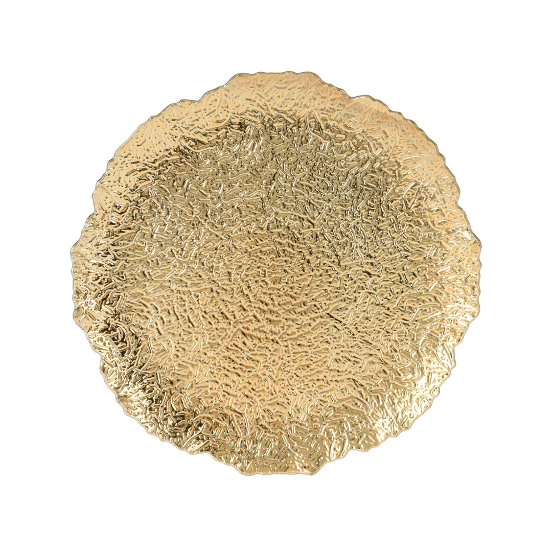 Alátét arany 33 cm 'organic shape'