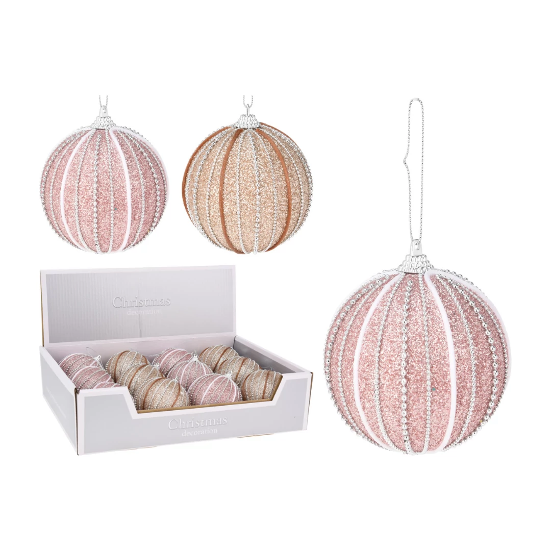 Gömb 80 mm glitteres ABJ444010