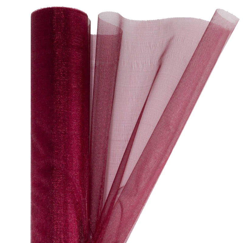 Organza 47 cm x 10 m, OA-SIMA-47-005 bordó