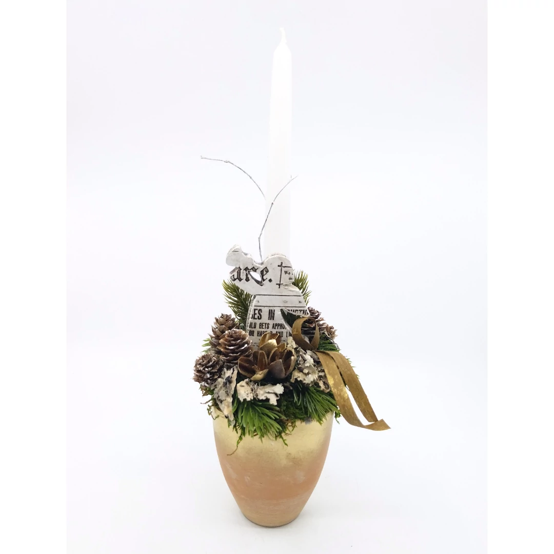 Bronz karácsonyi asztaldísz 39 cm