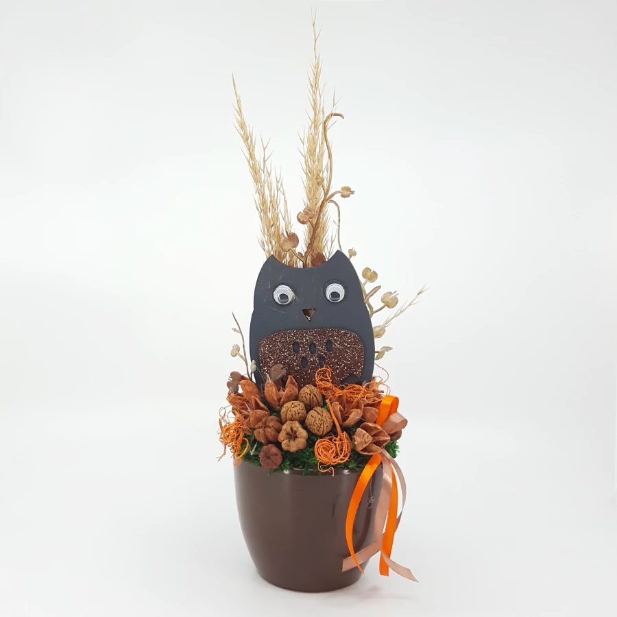 Baglyos asztaldísz 33 cm