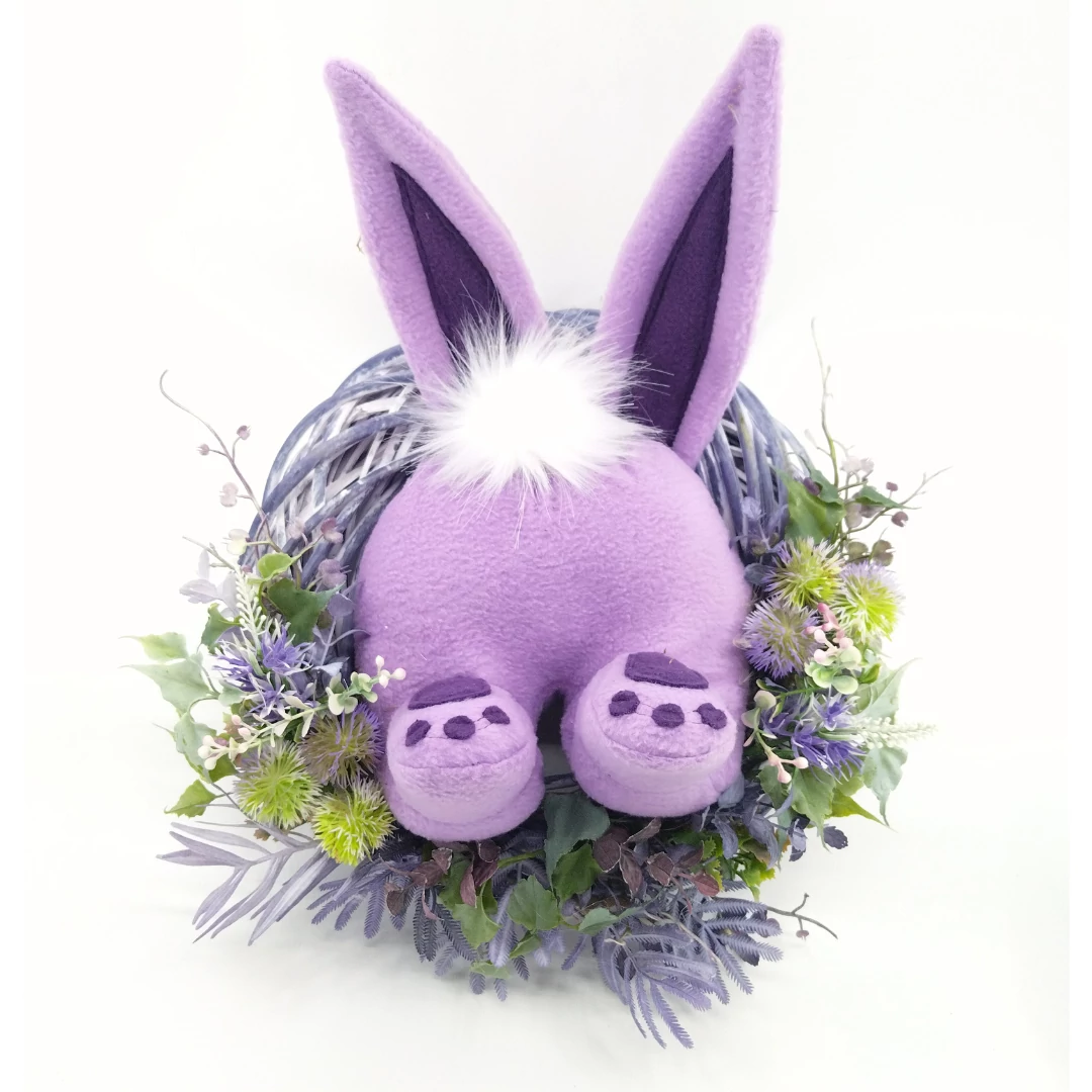 Nyuszi popó kopogtató lila 30 cm