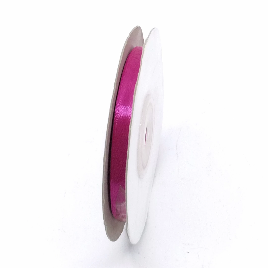Szatén szalag  6 mm 22,86 m, SS-SZ-06-012 ciklámen